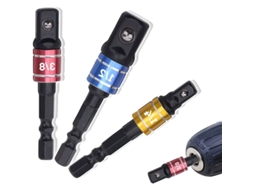Adaptador de Soquete 1/4 3/8 1/2 para Parafusadeira com Extensões