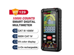 Multímetro Digital Inteligente Habotest Ht129 Tela Colorida Multifuncional de Mão com Lanterna e Alarme