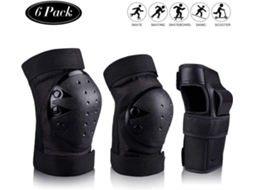 Conjunto de proteção para patins com Joelheiras, cotoveleiras e protetores de mão, tamanho G, AQUAFORGE
