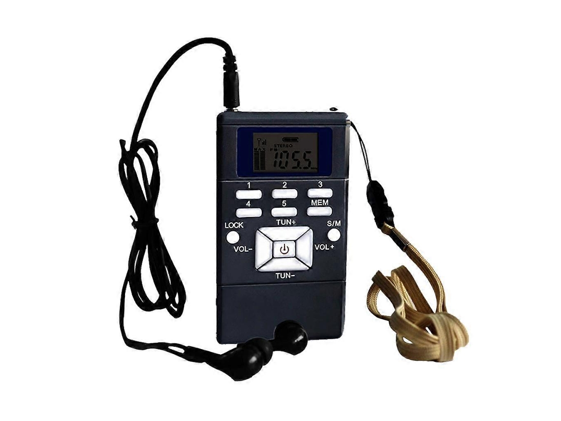 Rádio Estéreo, Receptor De Rádio Fm Digital Portátil Com Gravador E Fones De Ouvido Olysi Shop