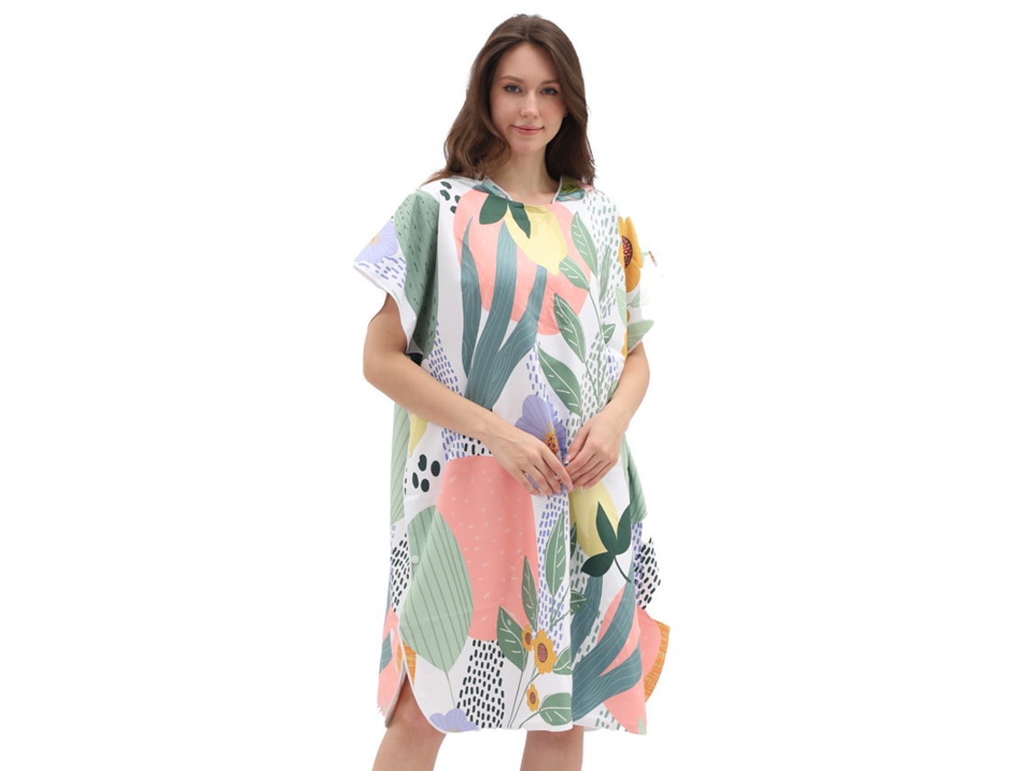Toalha De Praia Com Capuz Poncho, Secagem Rápida Para Troca De Roupaestilo 7czhhmart