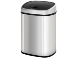 Lixeira Sensor com 48l Lixeira Automática com Sensor de Movimento, Lixeira de Aço Inoxidável Impermeável para Cozinha, Escritório, Prateado