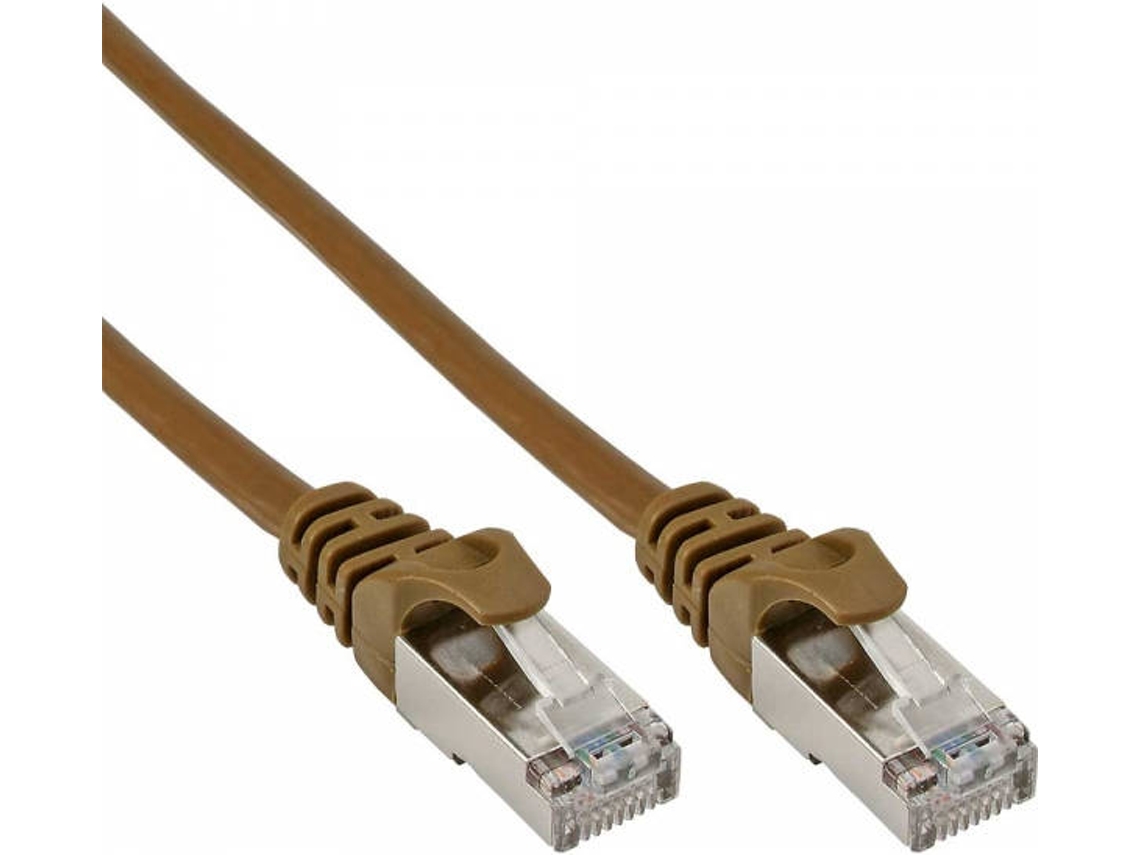 Cabo de Rede INLINE (RJ45 - 30 cm - Castanho)