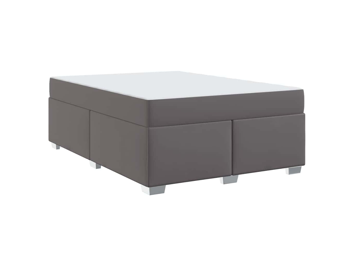 Conjunto 1 Cama Box Vidaxl Cinzento Tecido (160 X 200 Cm)