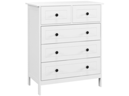 Cómoda Alta com 5 Gavetas Estilo Moderno VOLTEDGE