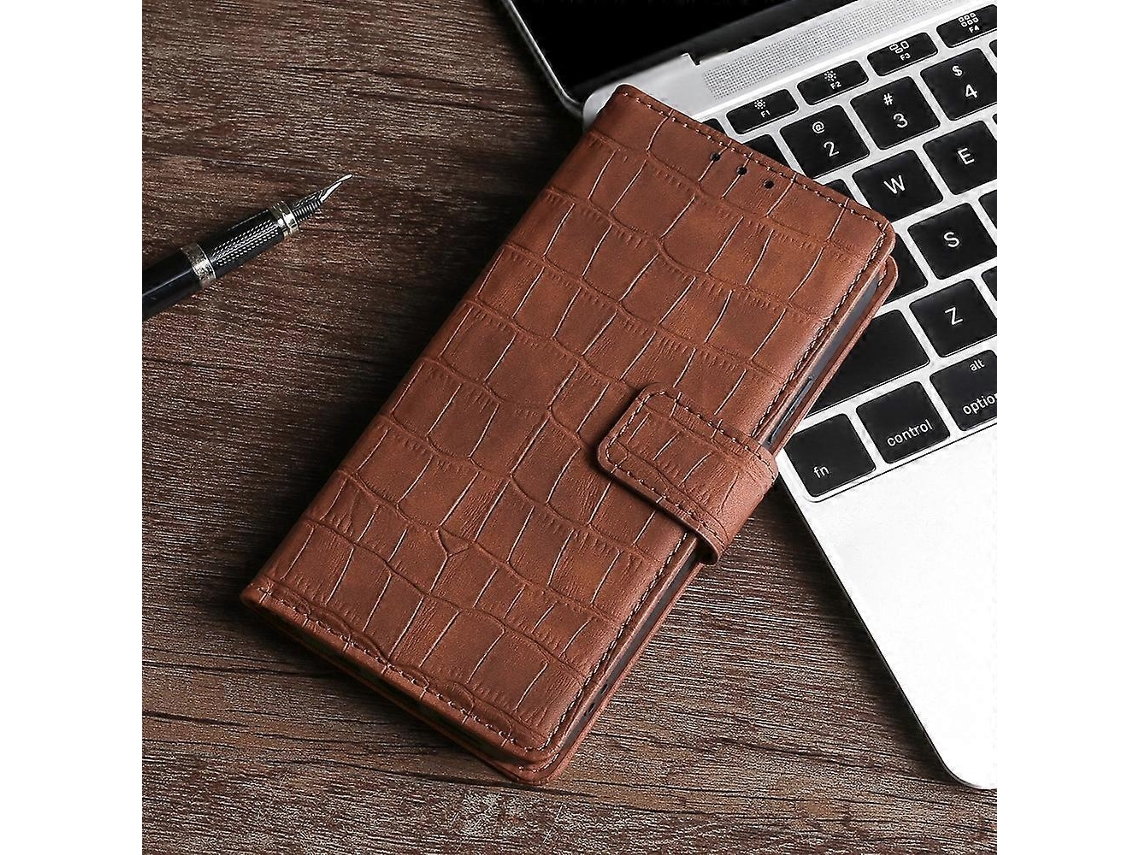 Capa Para Celular For Honor 9x Em Couro Pu Com Textura De Crocodilo E Fecho Magnético.