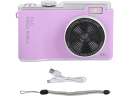 Câmera Digital Compacta 4k de 64 Mp com Zoom de 16x e Tela de 2,4 Polegadas. SFUSHOS