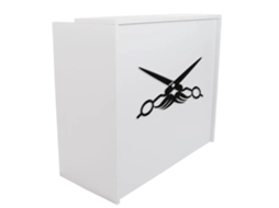 Balcão de recepção compacto para Cabeleireiro, Barbearia 100 cm. Branco. OFILIKE