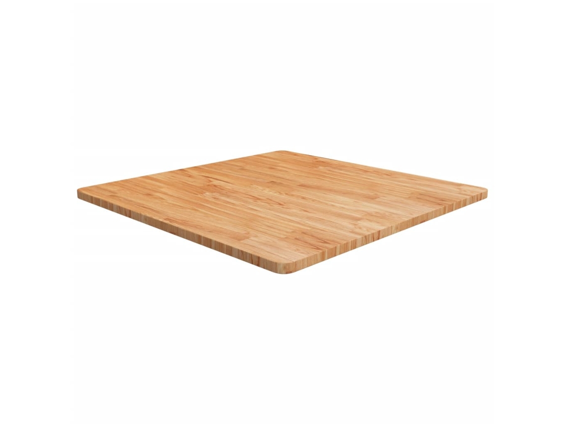 Tampo Mesa Quadrado 90x90x2,5cm Carvalho Tratado Castanho Claro Lovely Home