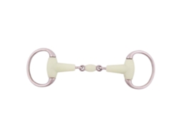 Snaffle de Ponta de Ovo de Articulação Dupla Apple Mouth 18 Mm Prateado 12.5 Cmbr