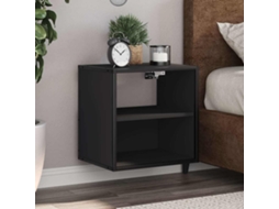 Vidaxl Mesas De Cabeceira De Parede 2 Pcs 40x31x39,5 Cm Preto