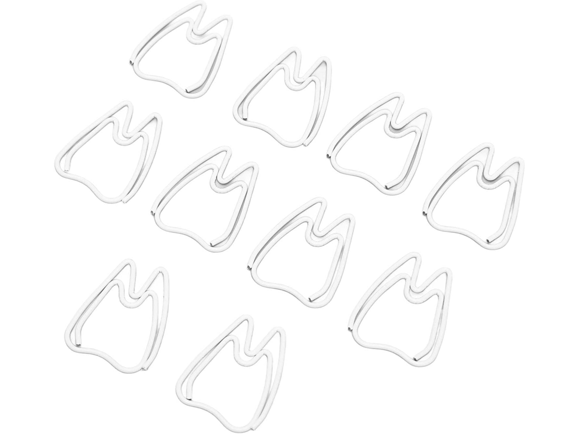 Pacote com 100 clipes de papel macios em formato dentado, clipes de metal para uso fora da mesa e na escola, leves e resistentes.