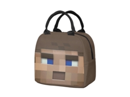 Lancheira Minecraft para estudantes e crianças, Lancheira portátil para campus, Recipiente térmico para alimentos YFL Aquaforge