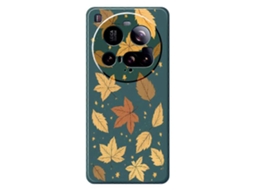 Capa Tkdaddy Para Xiaomi 15 Ultra Com Estampa De Folhas De Bordo E Bordas Retas Em Tpu, Verde