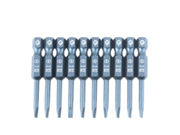 10 Peças De Parafusadeiras De Ponta Plana Com Cabo Hexagonal 1/4 Polegada 50mm Aço Liga S2 H6.3*50*sl3mm Magnético