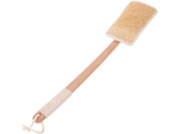 Escova De Costas Healvian Luffa Com Cabo Longo Madeira Para Esfoliação Suave E Massagem Relaxante, Acessório De Banho