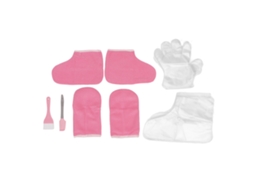 Luvas descartáveis de parafina rosa para mãos e pés Rebe-lineras, para aquecimento e cuidado.