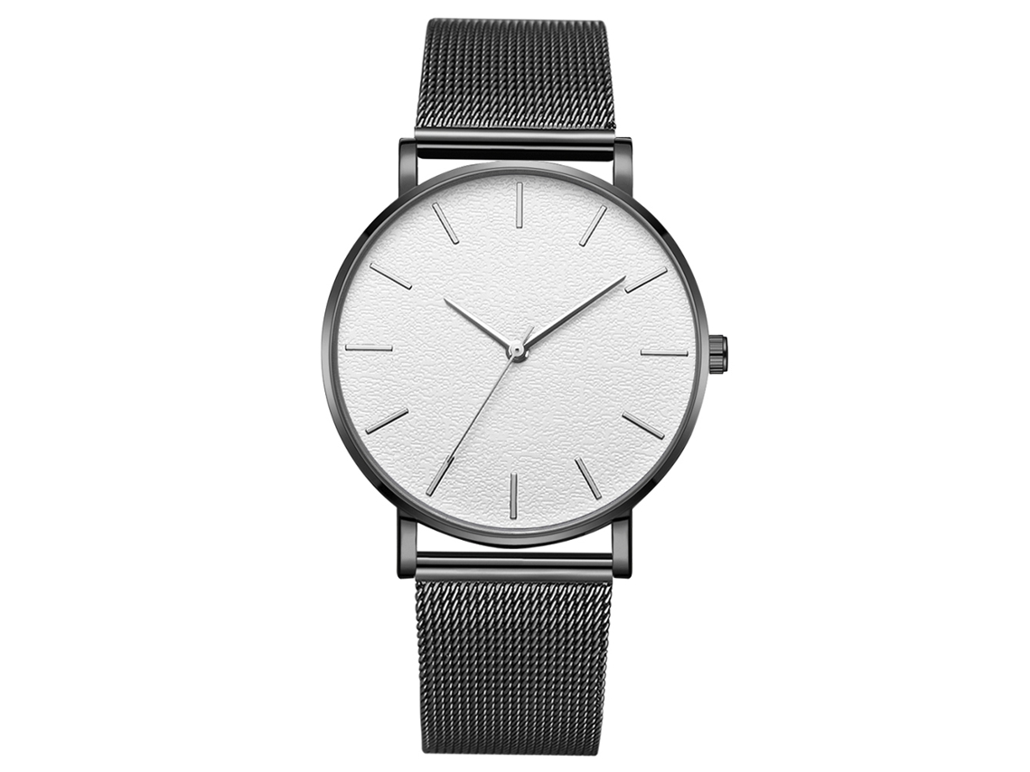 Reloj De Pulsera Analógico De Cuarzo Con Dial Redondo Moda Simple Accesorio De Joyería