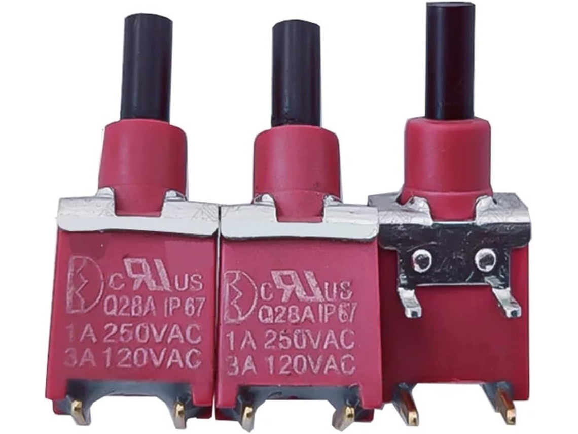 Conjunto De 5 Interruptores Botão Subminiatura Selados Ip67, Série 8a, 4 Pinos, Desligado Mom, Interruptor Spdt De 2 Vias
