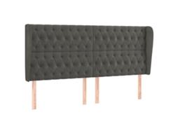 Headboard, Headboards Vidaxl Cinzeto Veludo (203 X 23 X 118/128 Cm)