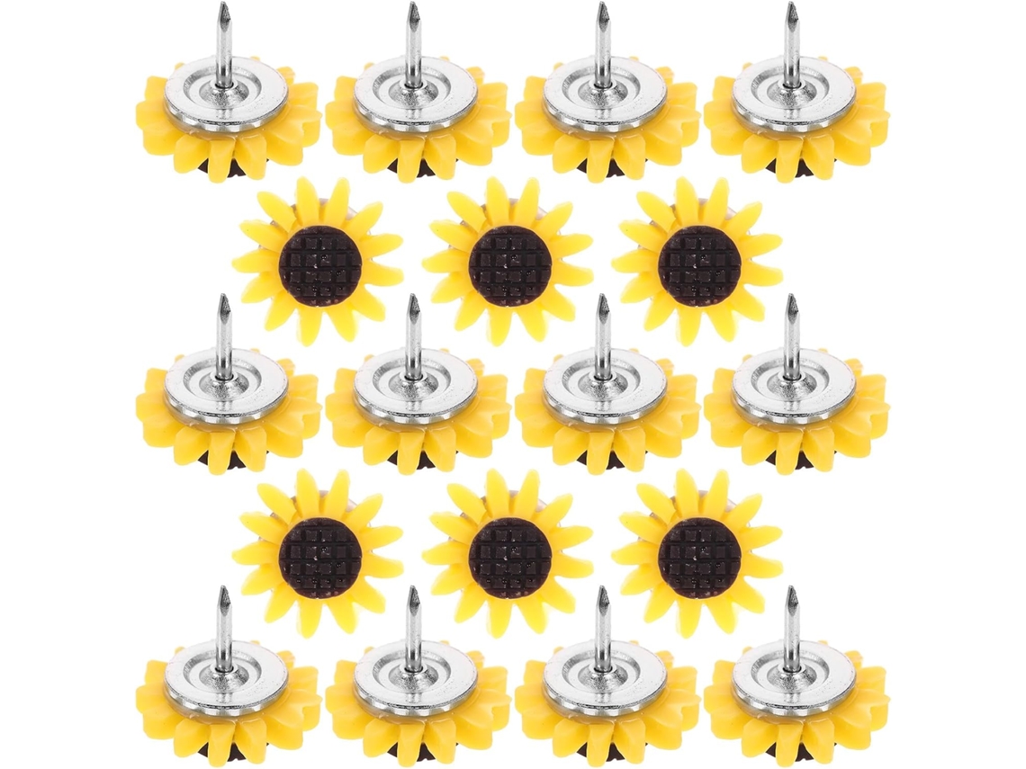 Tachinhas Decorativas Betooky, Resistentes Ao Desgaste, Fáceis De Guardar, Em Formato De Girassol, 40 Unidades, Ideais