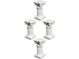 Conjunto Estável 4 Peças Resina Porta Retratos Bordas Arredondadas Decoração Elegante Casamentos Colunas GOKOCO