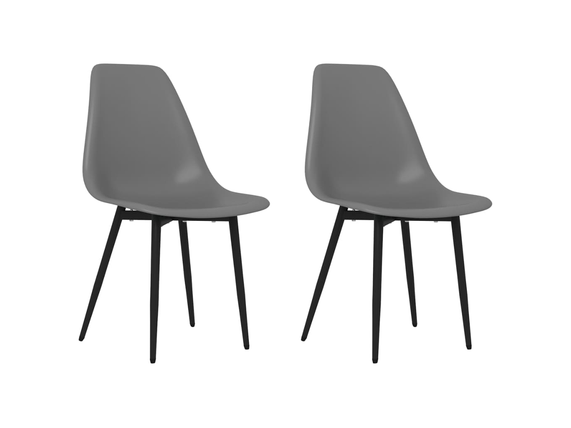 Dining Chair, Dining Chairs Vidaxl Cinzeto Polipropileno (n/a)