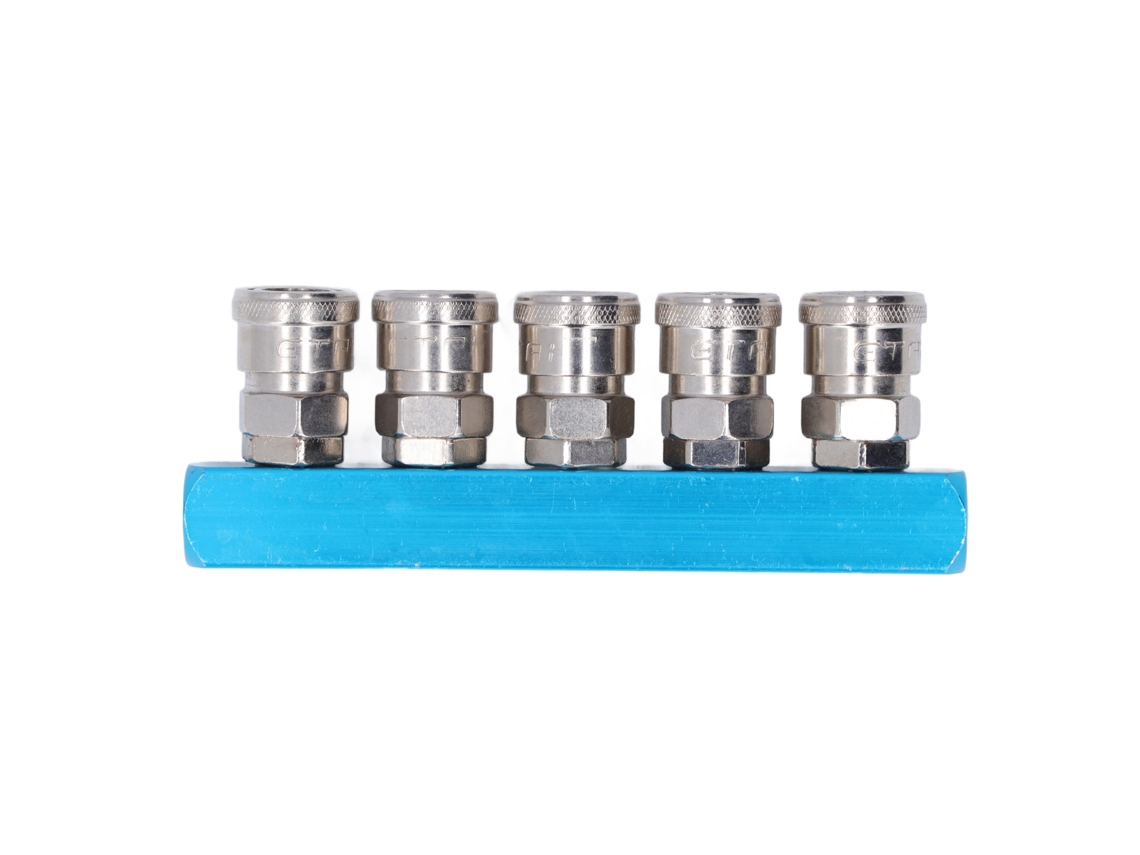 Laxiscreed Bloco De Distribuição De Ar Pneumático G1/4 Com Conector Para Mangueira