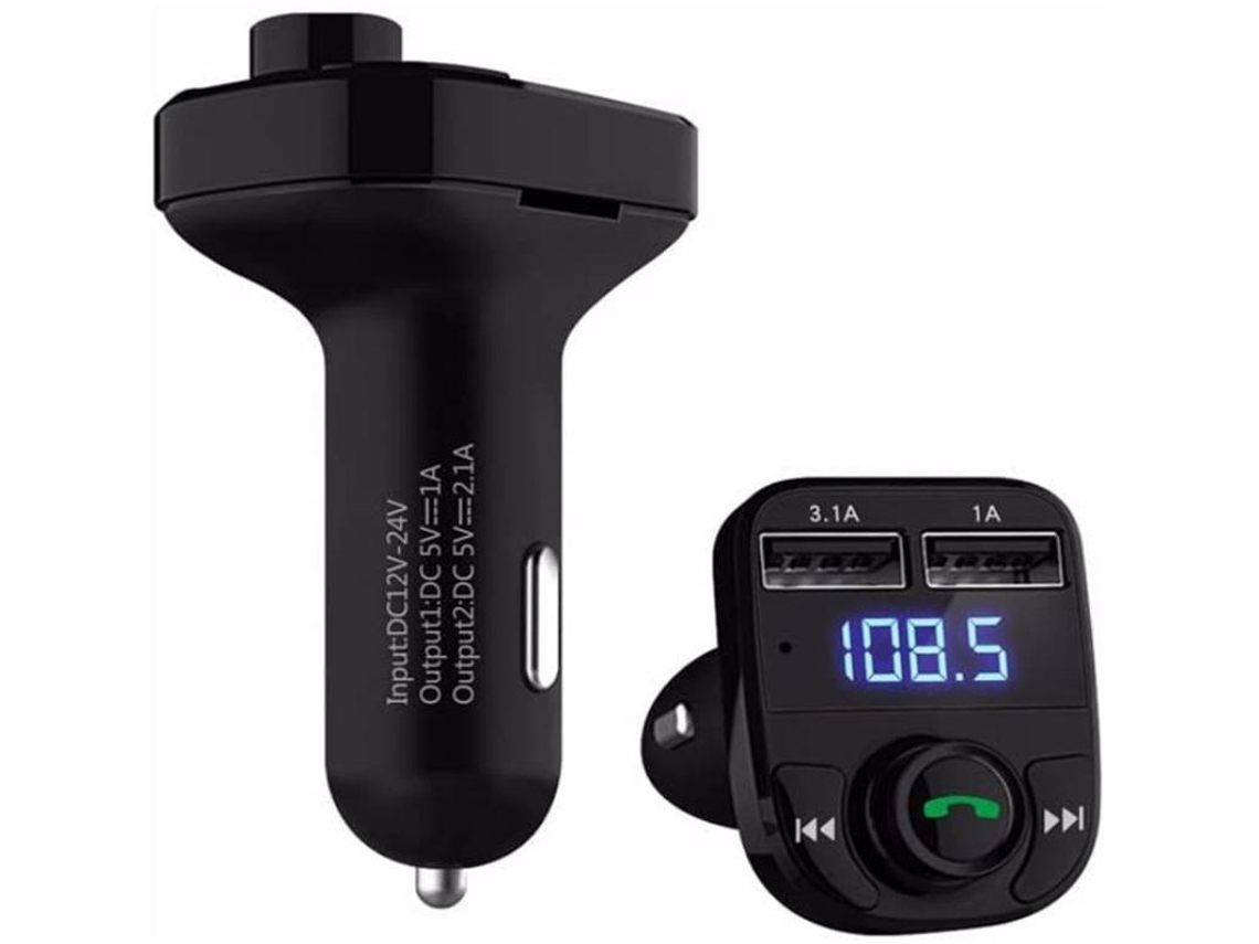 Transmissor Fm Bluetooth Yizhood Mp3 Carregador Rápido Microfone Preto