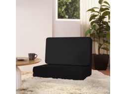 Vidaxl Colchão Dobrável Couro Artificial Preto