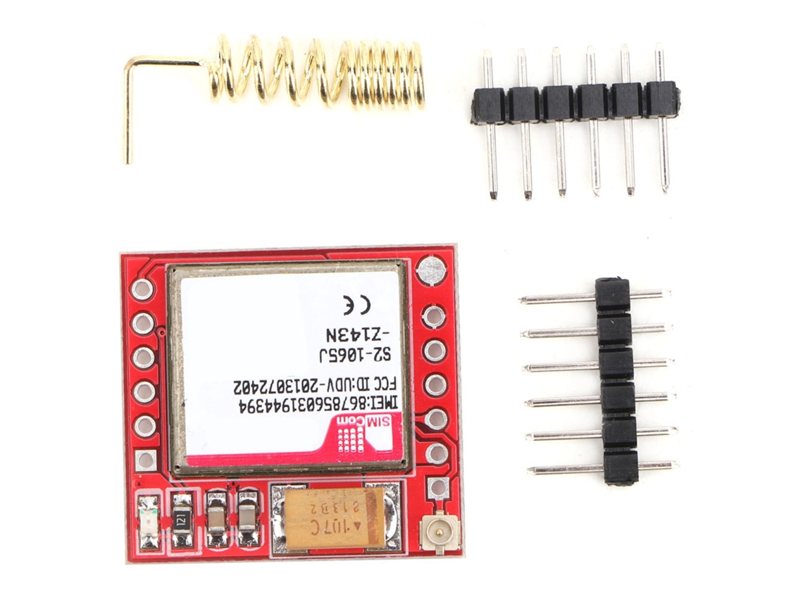 Kit Módulo Gsm Cartão Microsim Porta Série Ttl Placa Gprs Sem Antena