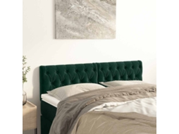 Vidaxl Cabeceiras Verde-escuro 160x7x78/88 Cm Veludo