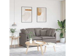 Vidaxl Sofá Modular Com Almofadas Tecido Castanho-acinzentado