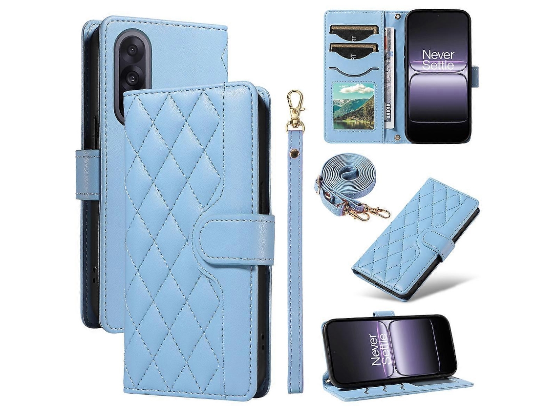 Capa Tipo Carteira Tkdaddy Para Oneplus Nord 5 5g / Oneplus Ace 5 Ultra 5g, Capa De Couro Com Alça Azul
