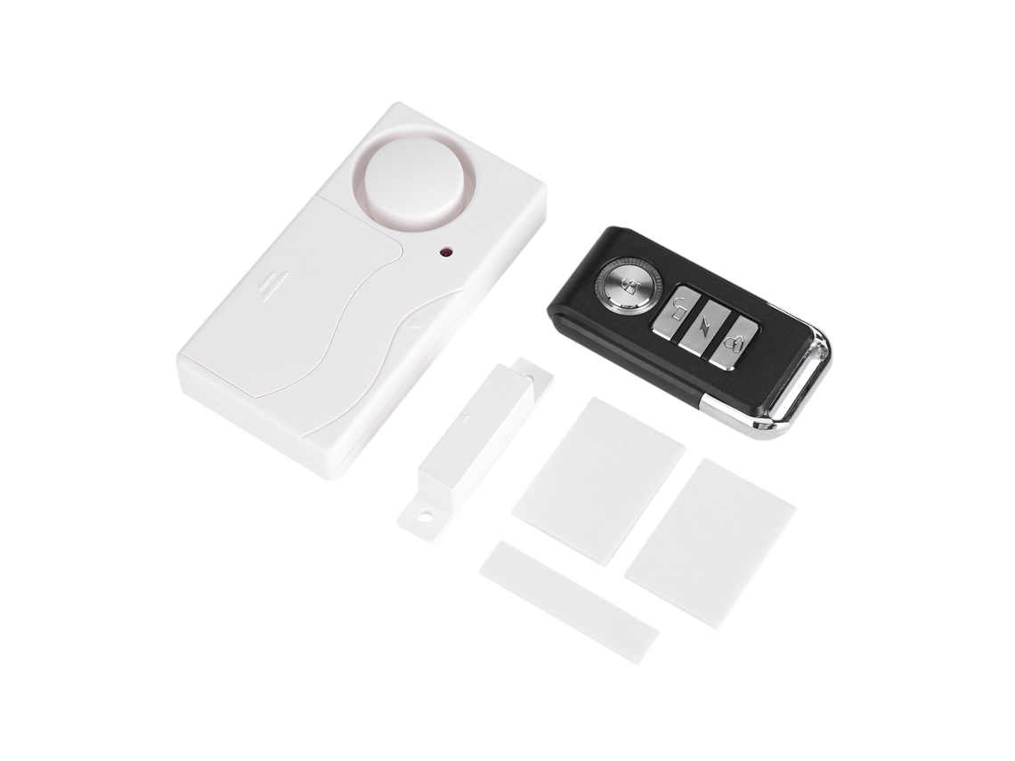 Sensor magnético sem fio com controle remoto para segurança de portas e janelas