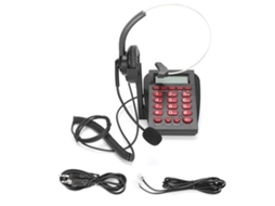 Telefone com Fio HT720 para Call Center com Fone Omnidirecional CHABERLU