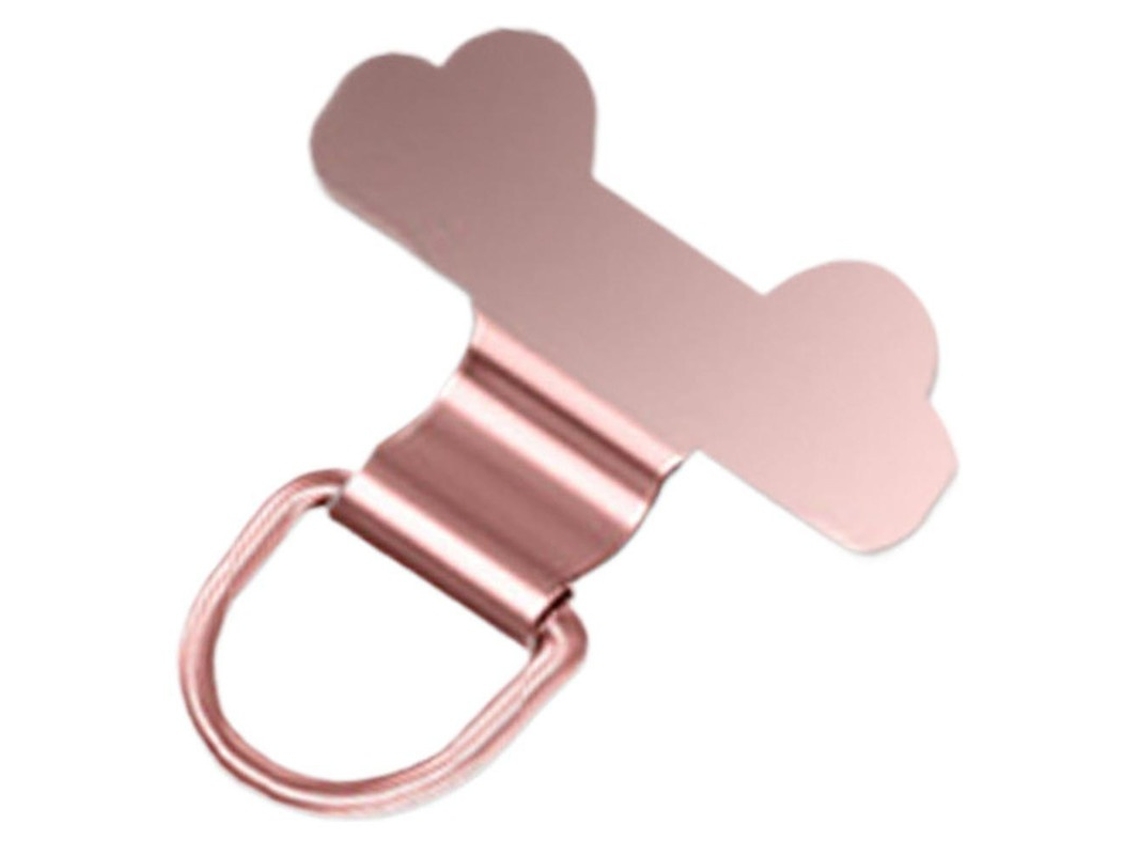 Correia Telemóvel, Mini Chaveiro De Metal Para Telemóvel, Peça De Conector De Segurança, Aço, Rosa