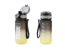 Garrafa em Tritan I DRINK 500Ml Preto/Amarelo Id2129