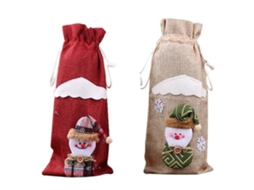 Sacos de Capa de Garrafa de Vinho de Natal Decorações de Natal para Festa de Natal Presente de Natal de Halloween de Ação de Graças Estilo 3