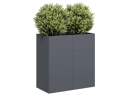 Vidaxl Vaso/floreira 80x40x80 Cm Aço Laminado A Frio Antracite