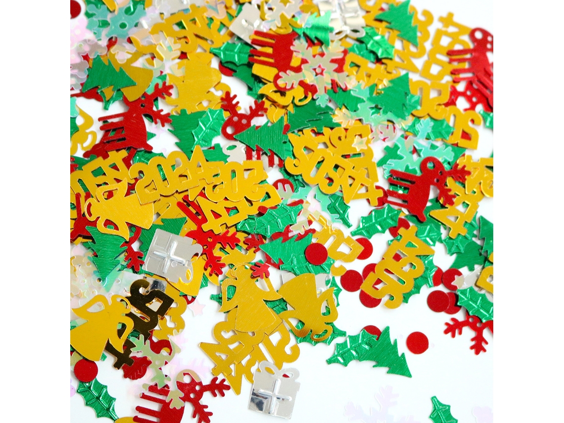 Confeitos de Natal Flocos de Neve Letras e Alces para Decoração de Festas NEVEANCE