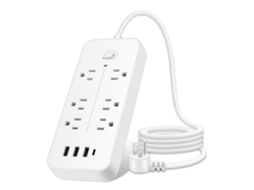 Laxiscreed Extensão Com Usb Multi-portas E Proteção De Tensão Para Segurança E Conforto