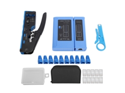 Kit De Ferramentas De Crimpeamento Rj45 Para Cabo De Rede Com Testador Cat5e Cat6 Cat6a