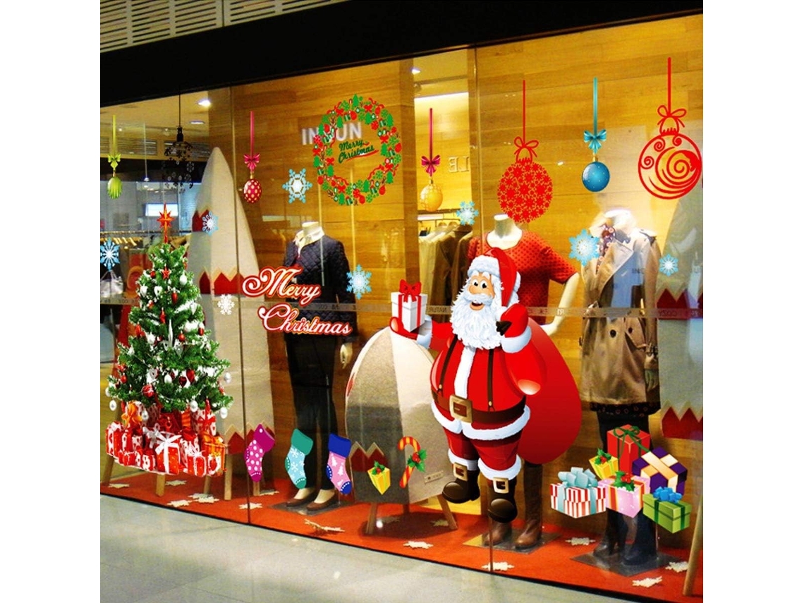 Adesivos De Janela Para Decoração De Natal, Papai Noel, Adesivos De Janela Diy Com Papai Noel E S Aquaforge