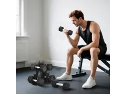 Kit De Halteres Ajustáveis 2x4kg, 2x6kg E 2x8kg Com Suporte De Armazenamento Para Treino De Exercícios, Cor Preta