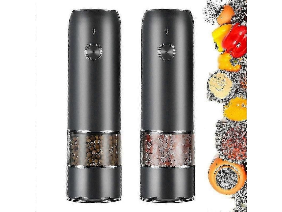 Moedor Elétrico Automático de Pimenta e Sal com Carregamento Usb, Luz Led Ajuste Moagem. GOKOCO