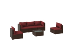 Garden Lounge Set, Garden Lounge Sets Vidaxl Marrom Rattan / Vime (n/a)