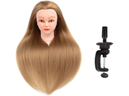 Cabeça de Manequim Realista com Cabelo Sintético, Ferramenta Versátil para Treinamento de Beleza e SFUSHOS