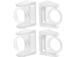 Suporte de barra Vosarea Chuveiro, 4 peças, sem furos, com adesivo forte no abdômen, design de rotação flexível para