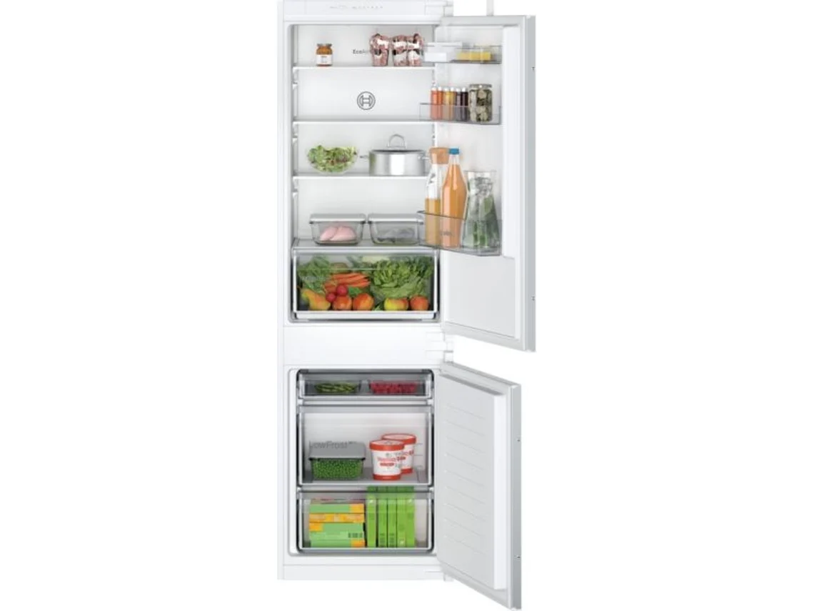 Frigorífico Combinado Encastre BOSCH KIV86NSE0 (Low Frost - 177.2 cm -  267 L - Branco)